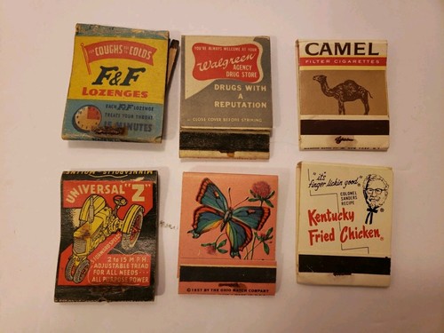 Lot vtg matchbooks - 6,